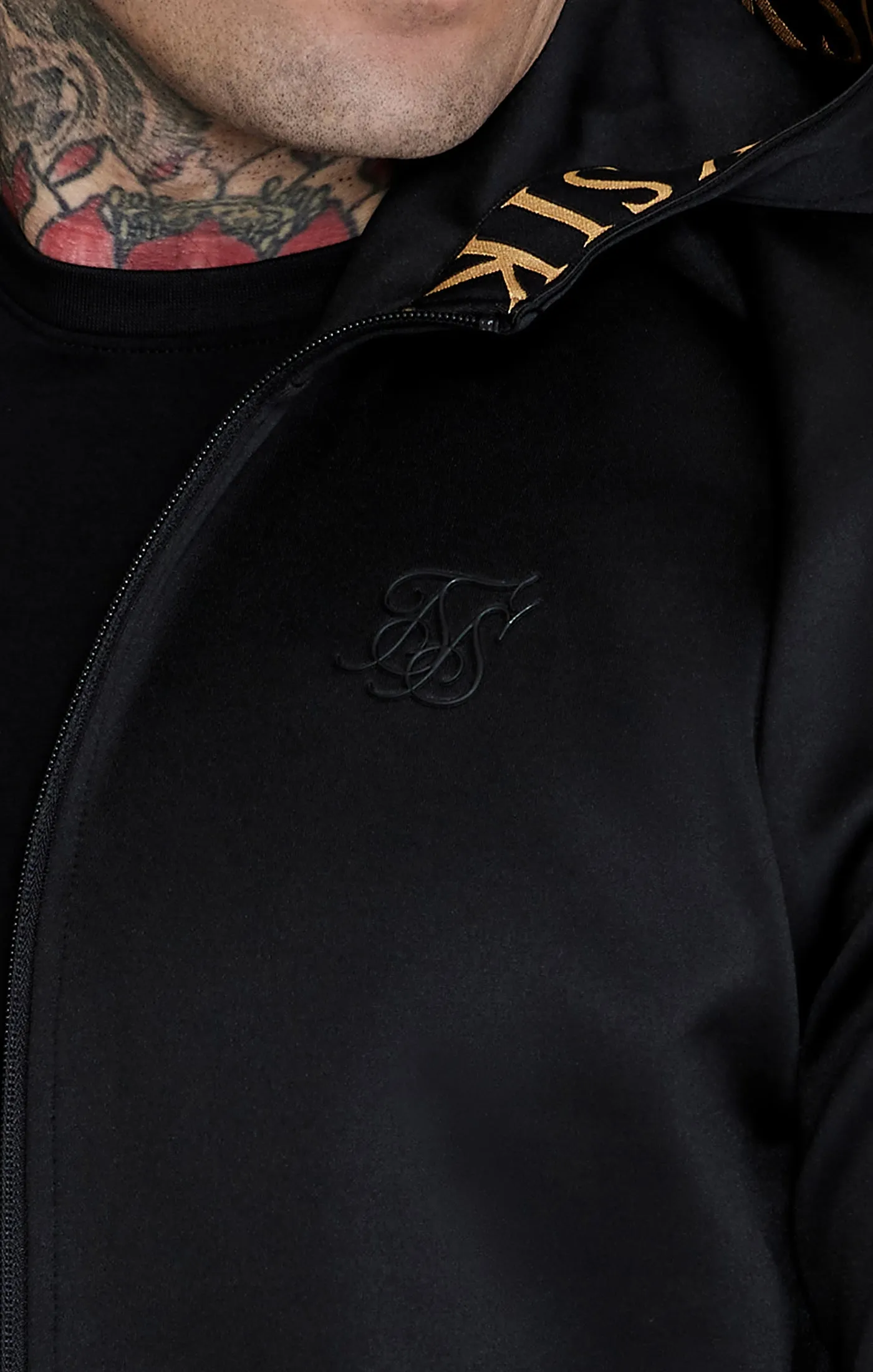 Black Full Zip Hoodie sold by Siksilk product image thumbnail 3