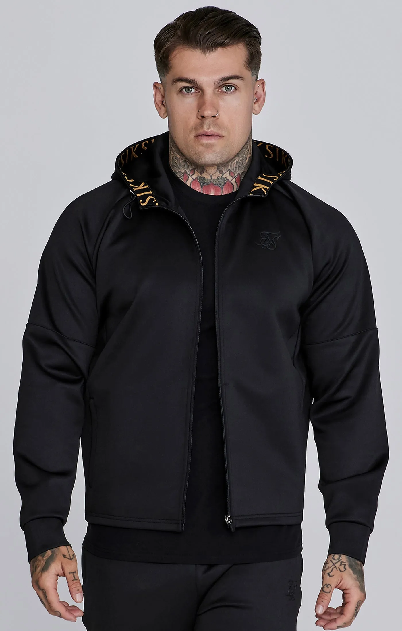 Black Full Zip Hoodie sold by Siksilk