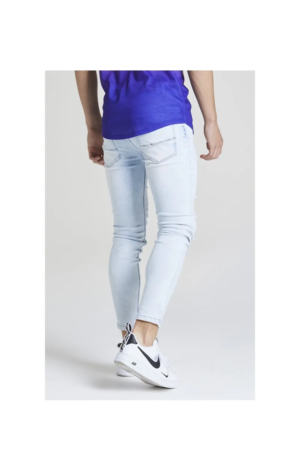 Illusive London Distressed Skinny Jeans – Light Wash sold by Siksilk product image thumbnail 3