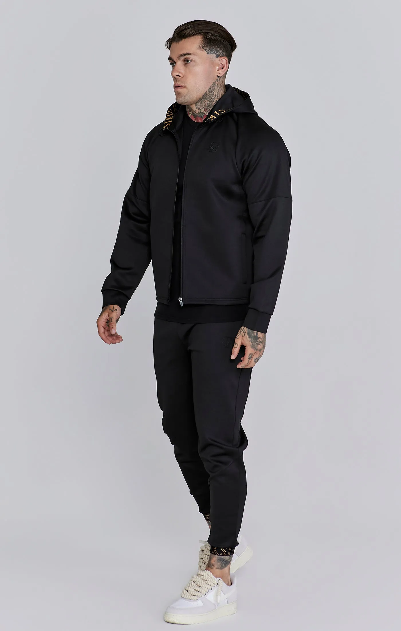 Black Full Zip Hoodie sold by Siksilk product image thumbnail 4