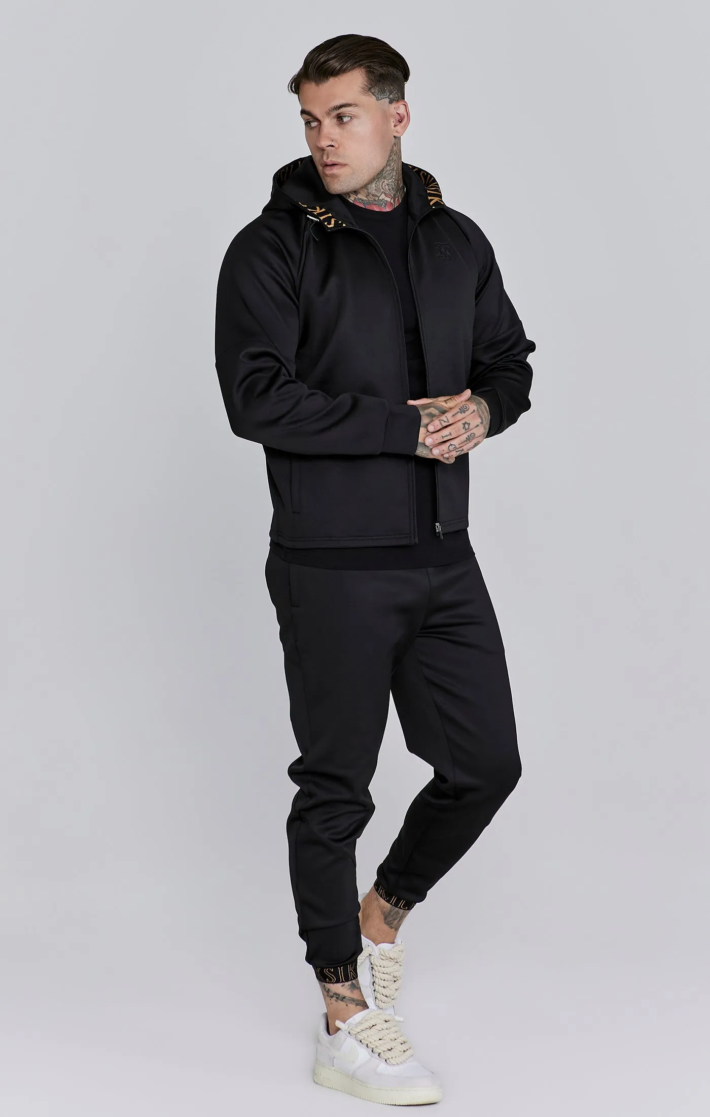 Black Full Zip Hoodie sold by Siksilk product image thumbnail 2