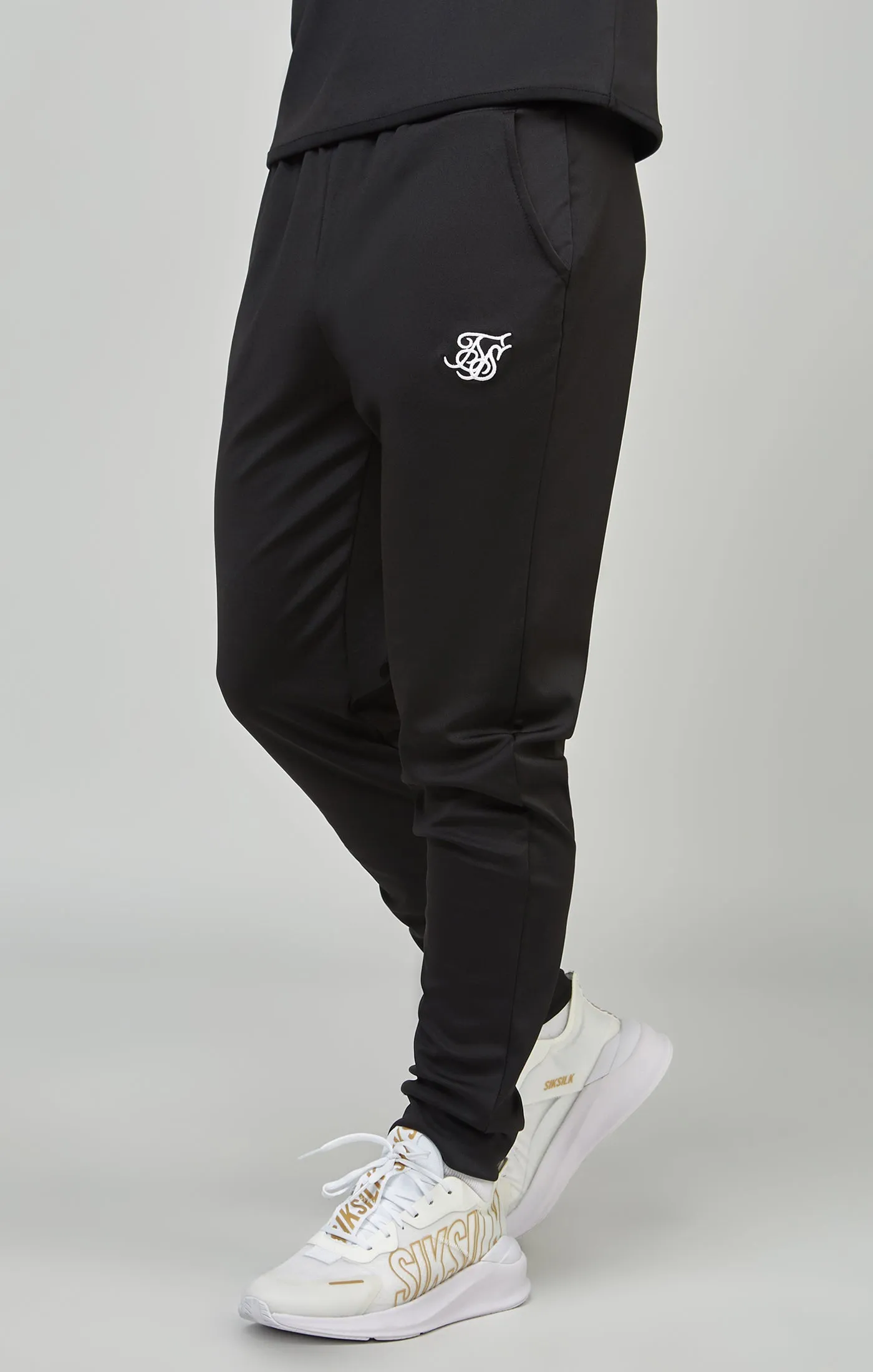 Boys Black 1/4 Zip & Jogger Tracksuit sold by Siksilk product image thumbnail 3