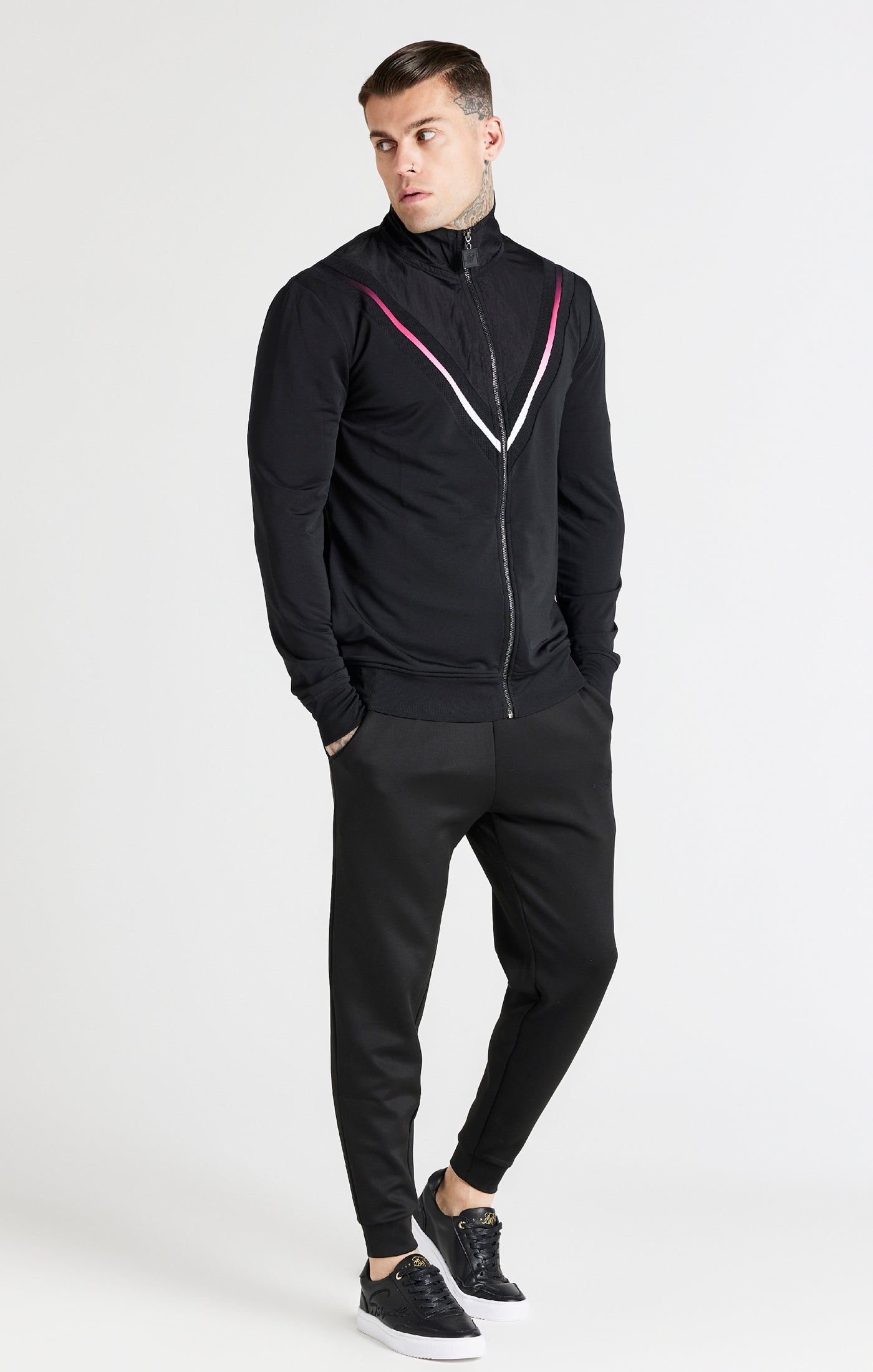 Black Fade Quarter Zip Funnel sold by Siksilk product image thumbnail 3