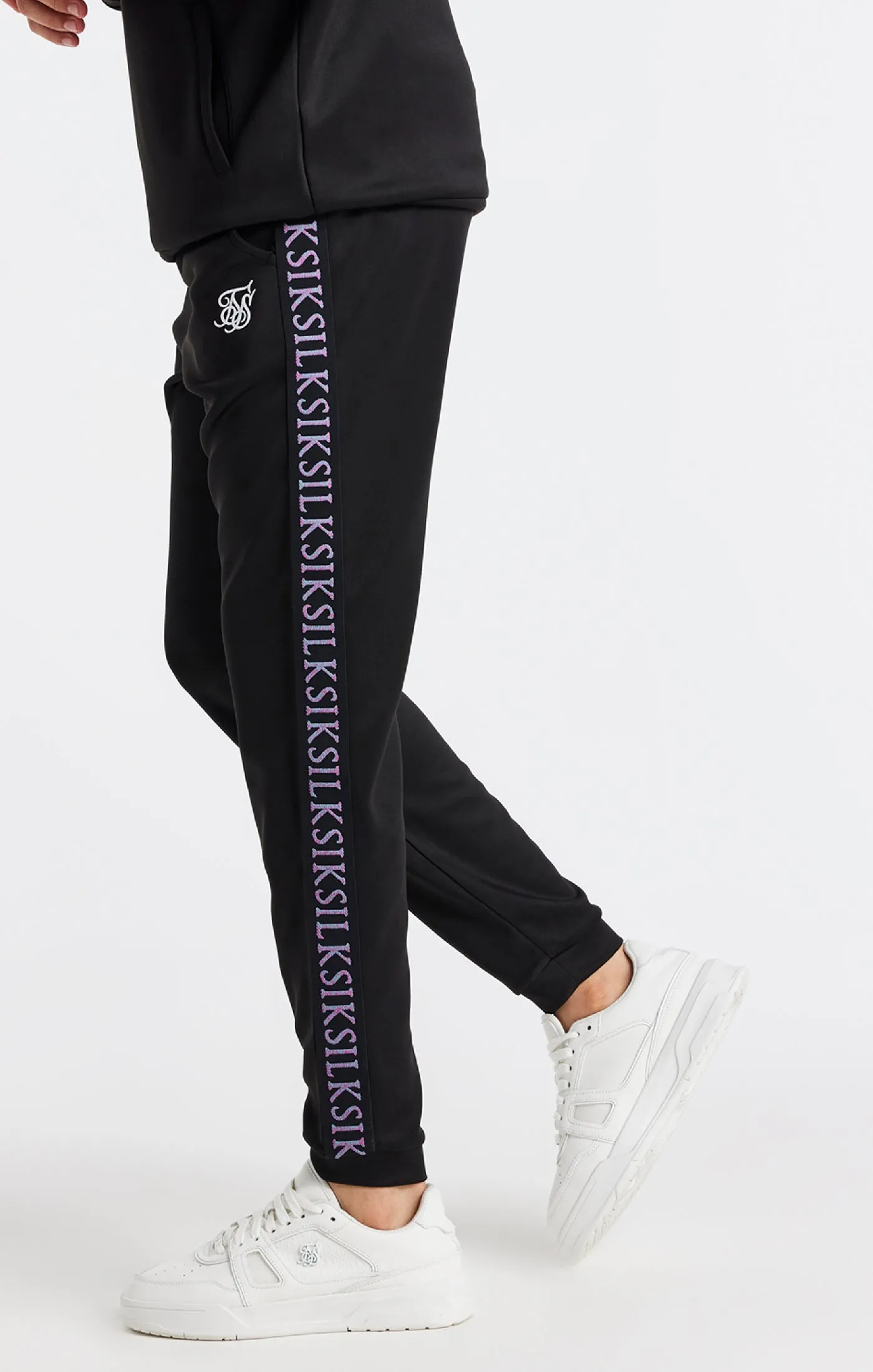 Boys Black Taped Jogger sold by Siksilk product image thumbnail 2