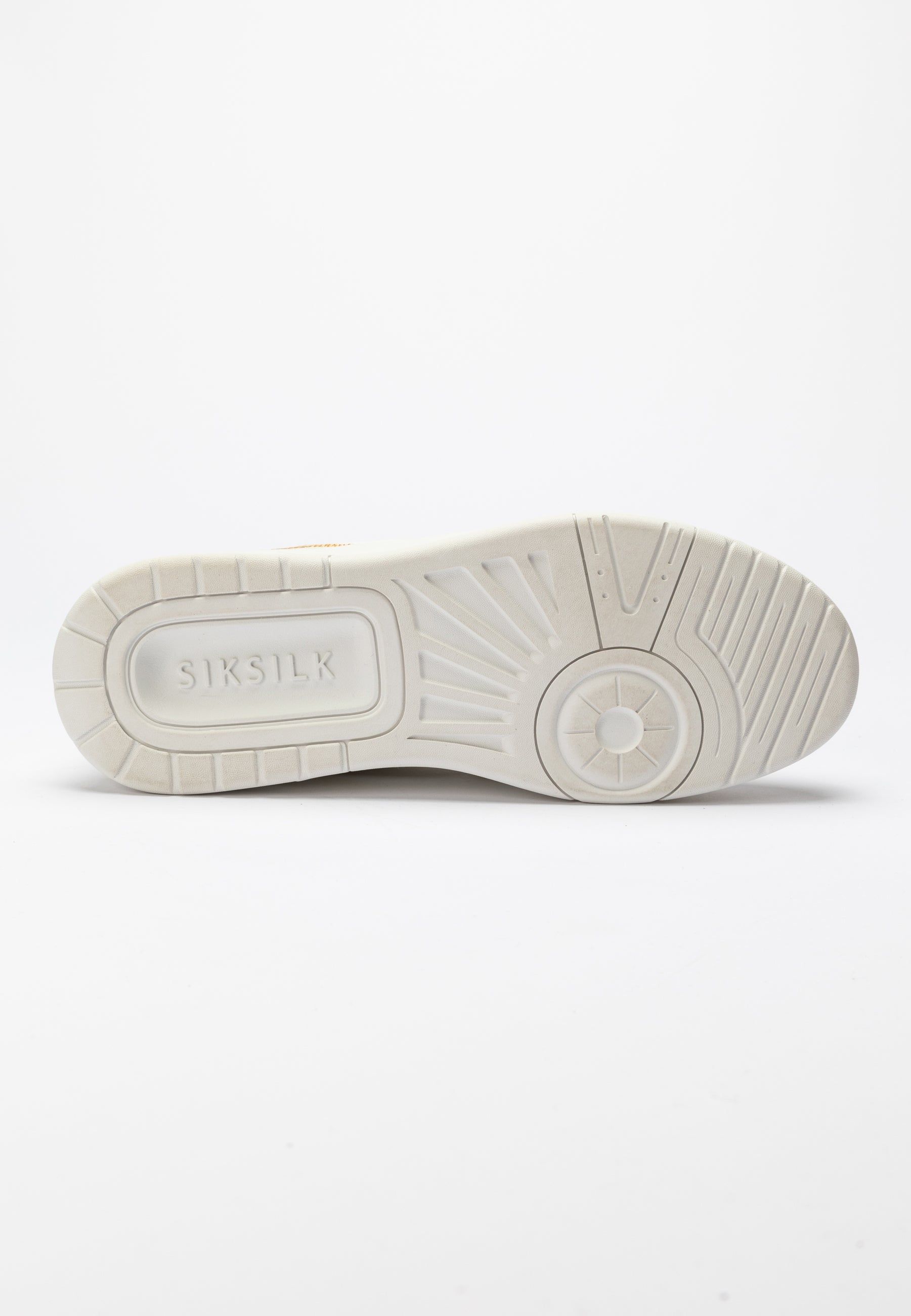 White And Gold Trimmed Low Top Court Trainer sold by Siksilk product image thumbnail 3