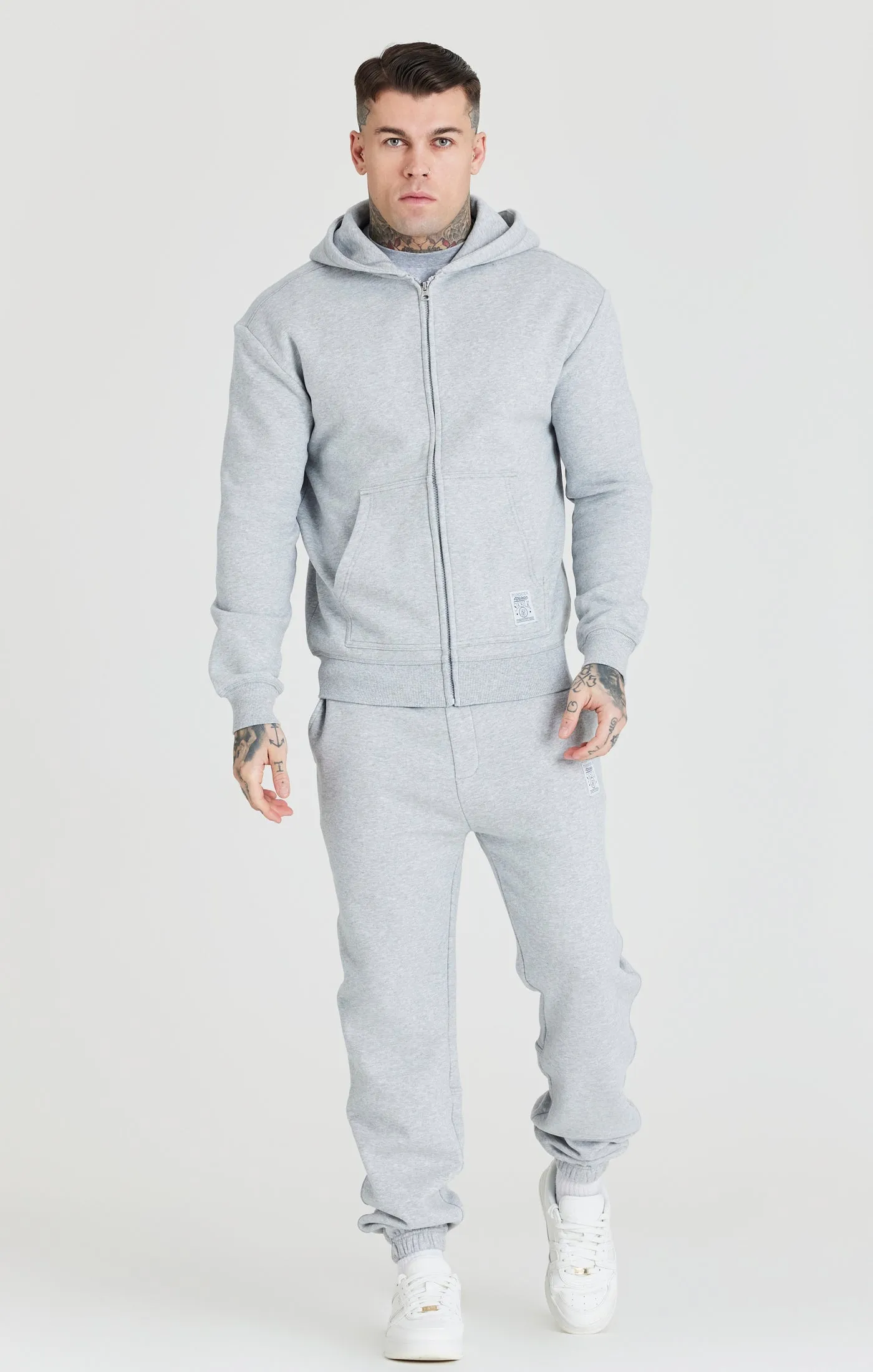 Grey Foundation Zip Through Hoodie sold by Siksilk product image thumbnail 3
