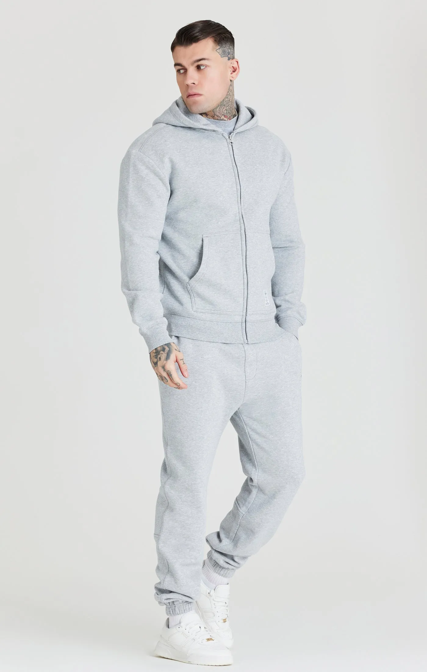 Grey Foundation Zip Through Hoodie sold by Siksilk product image thumbnail 4