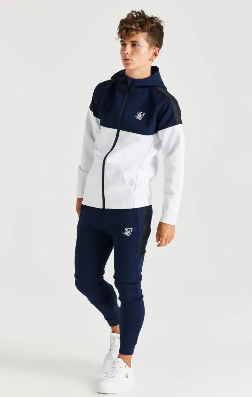 Boys Navy Poly Cut And Sew Tracksuit sold by Siksilk