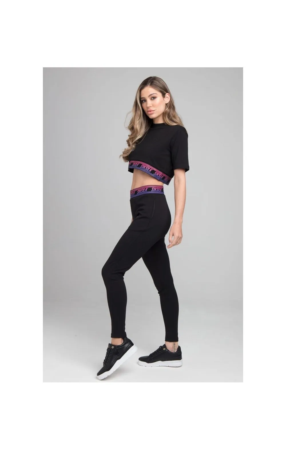 SikSilk Twilight Fade Crop Tee - Black sold by Siksilk product image thumbnail 3