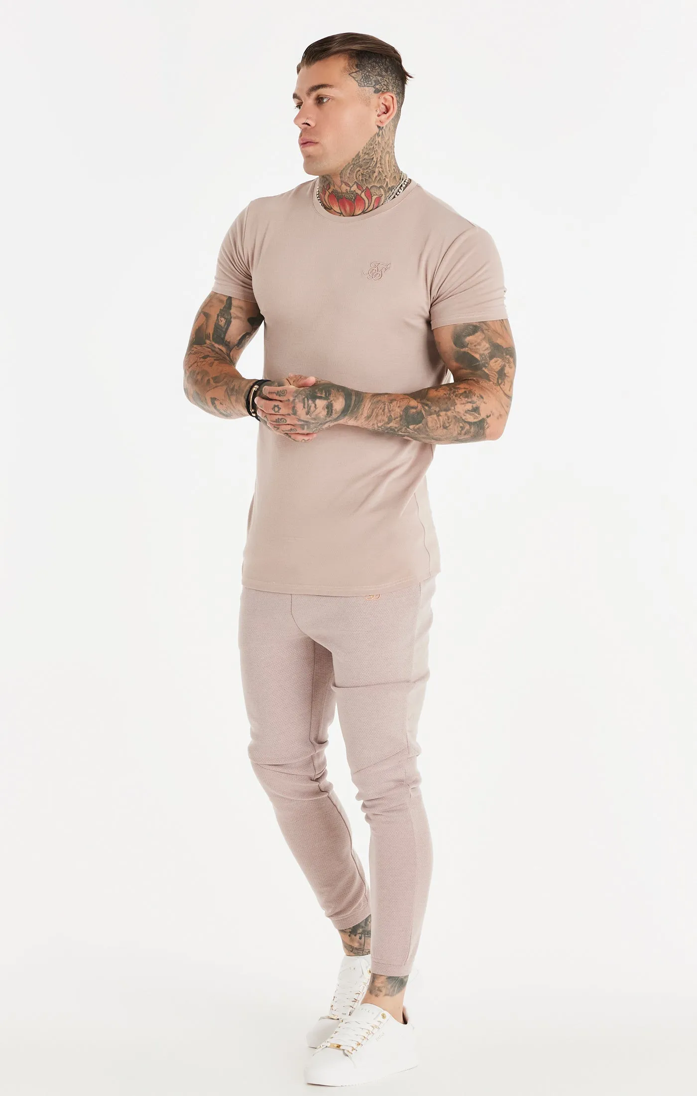 Pink Washed Fitted Tape Pant sold by Siksilk product image thumbnail 5