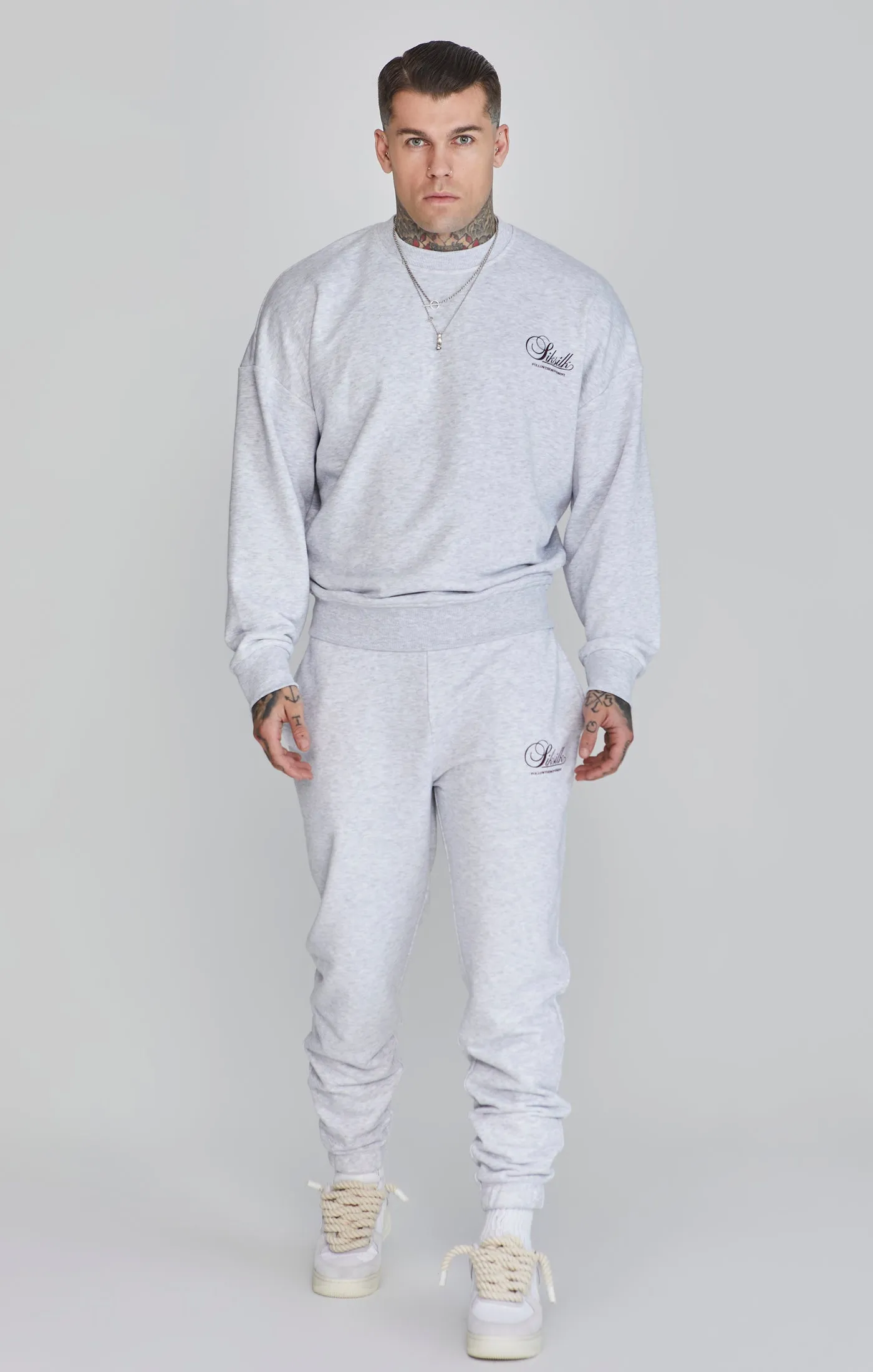 Snow Marl Logo Joggers sold by Siksilk product image thumbnail 2