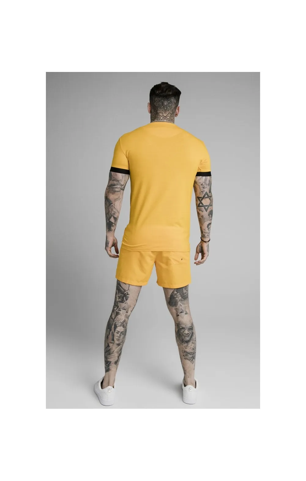 SikSilk Inset Elastic Cuff Gym Tee – Yellow sold by Siksilk product image thumbnail 5