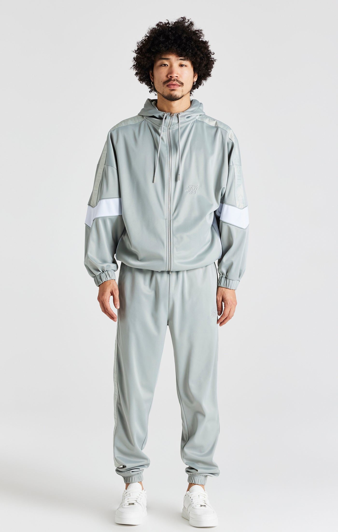 Grey Tape Thru Track Pant sold by Siksilk product image thumbnail 4