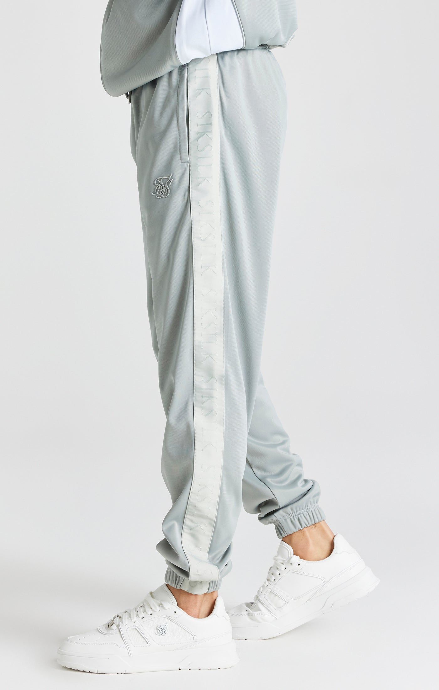 Grey Tape Thru Track Pant sold by Siksilk product image thumbnail 3