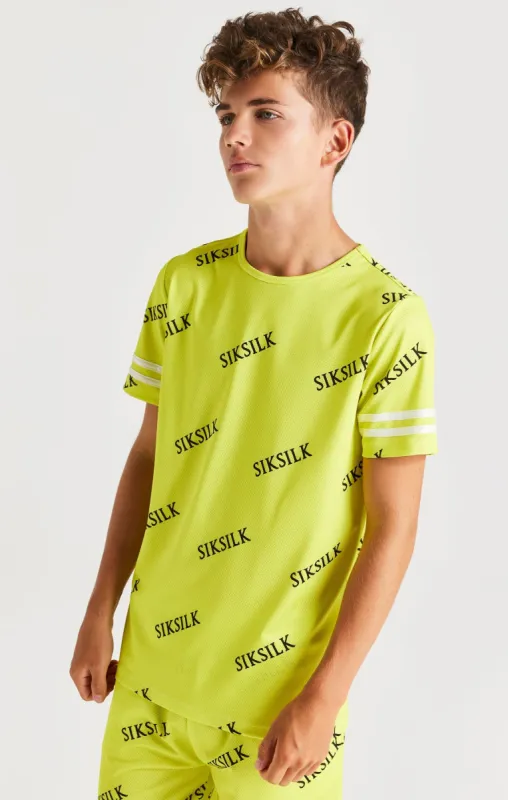 SikSilk Monogram Aop Tee - Yellow sold by Siksilk