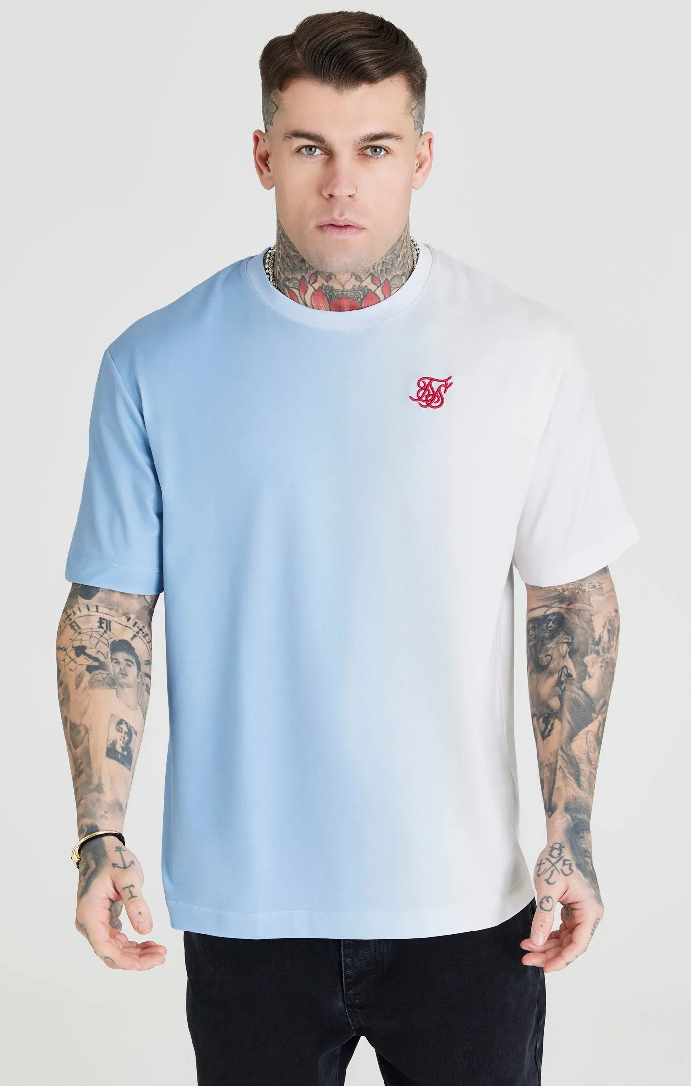 Blue Fade Oversized T-Shirt sold by Siksilk product image thumbnail 5