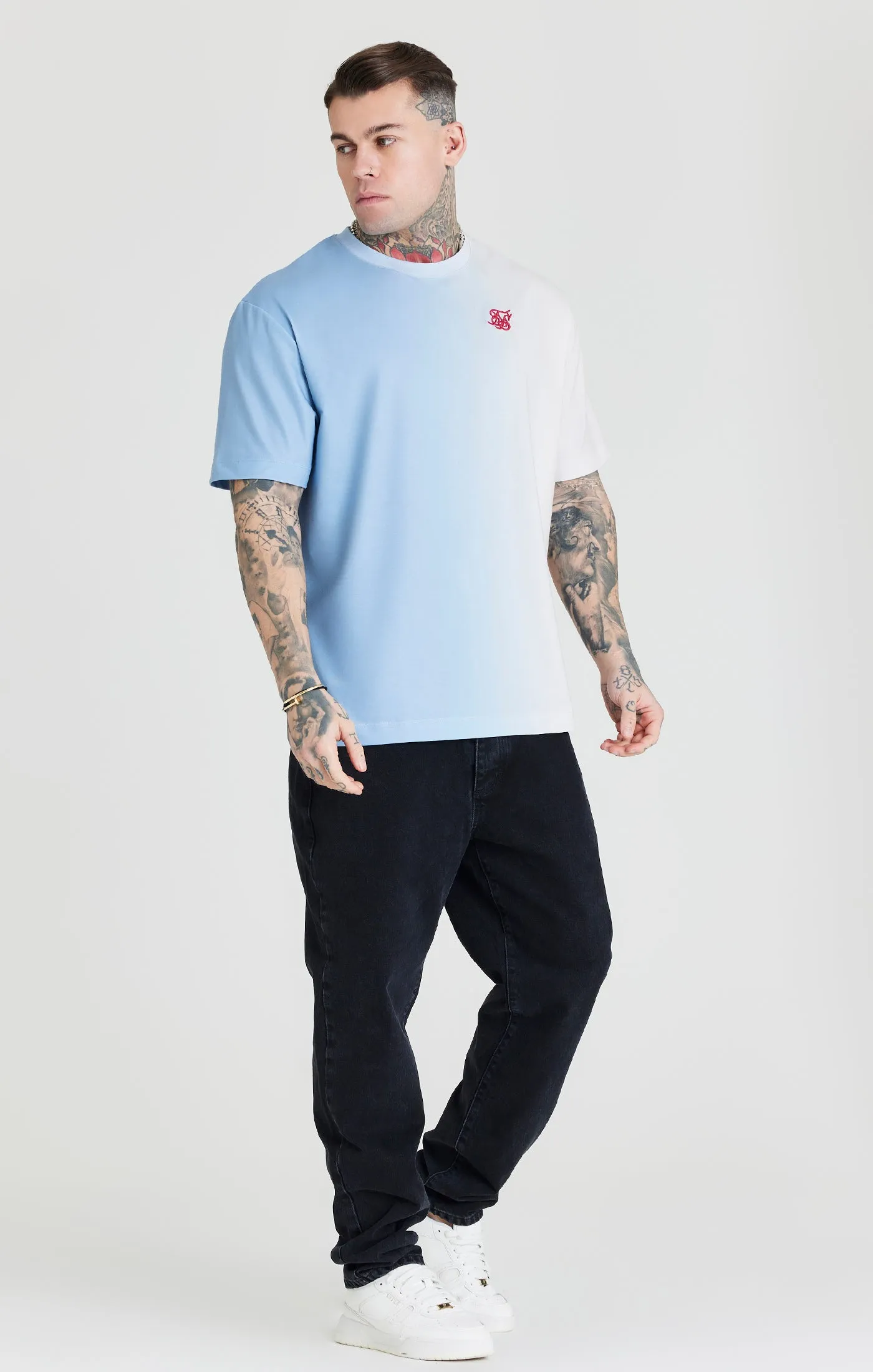 Blue Fade Oversized T-Shirt sold by Siksilk product image thumbnail 3
