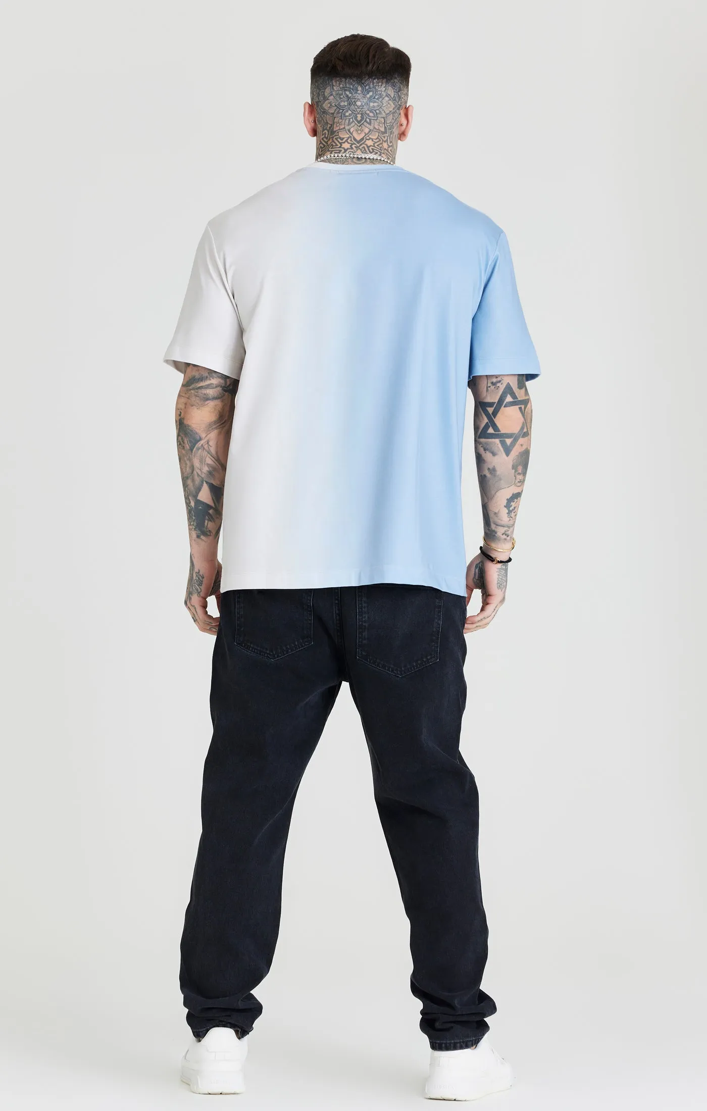 Blue Fade Oversized T-Shirt sold by Siksilk product image thumbnail 4