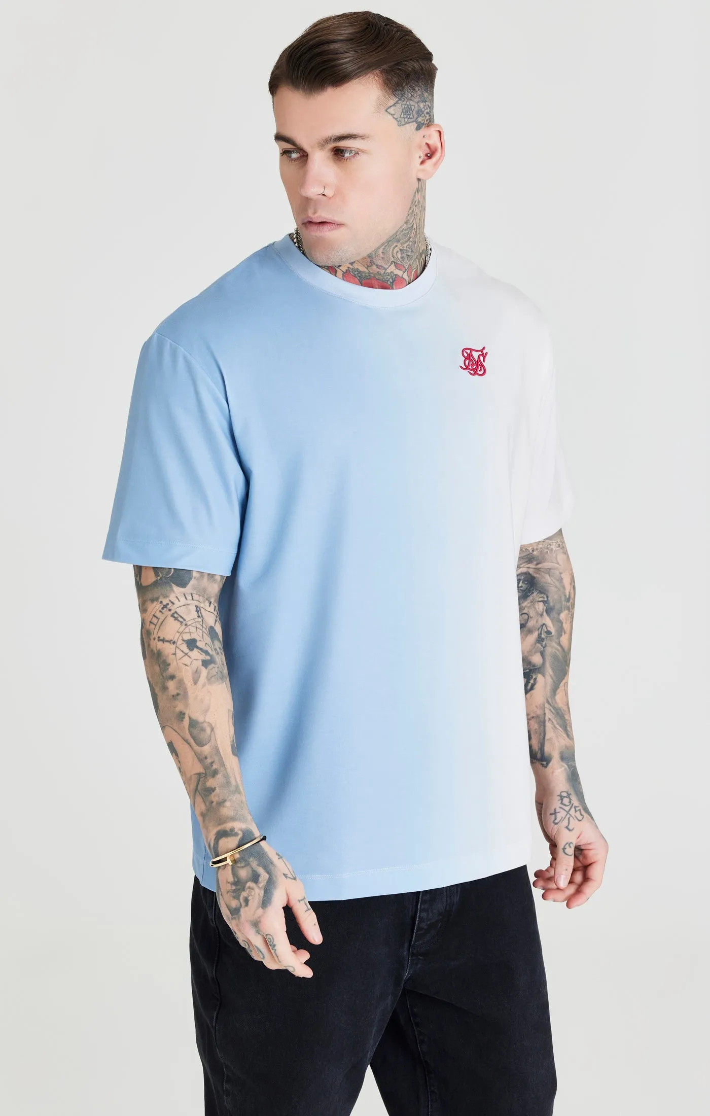 Blue Fade Oversized T-Shirt sold by Siksilk