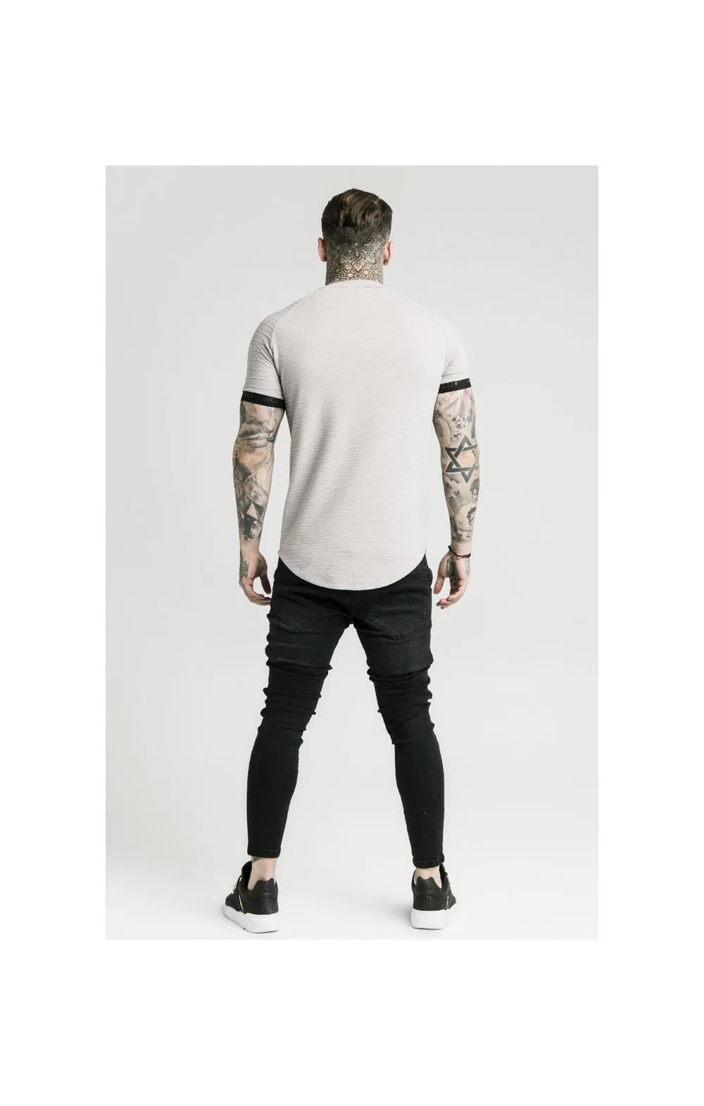 SikSilk S/S Raglan Tech Tee – Grey sold by Siksilk product image thumbnail 5