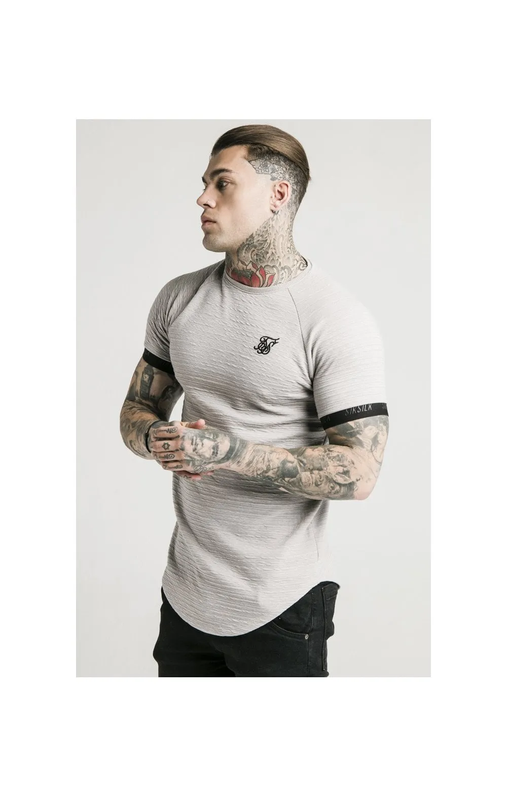 SikSilk S/S Raglan Tech Tee – Grey sold by Siksilk product image thumbnail 2
