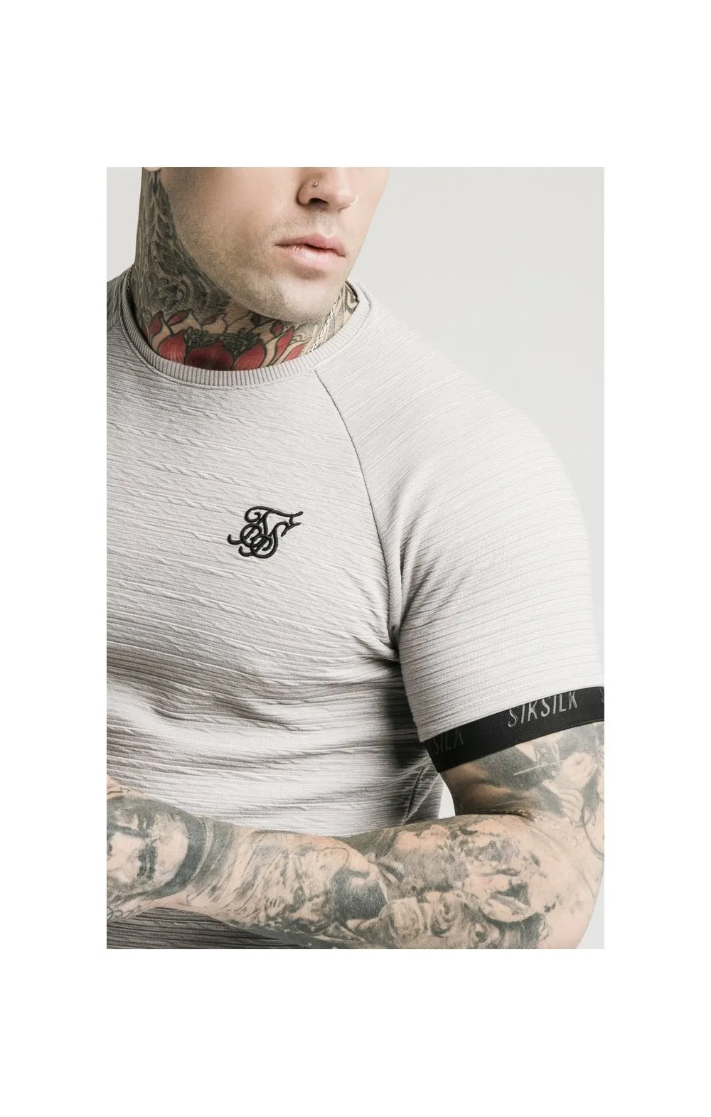 SikSilk S/S Raglan Tech Tee – Grey sold by Siksilk