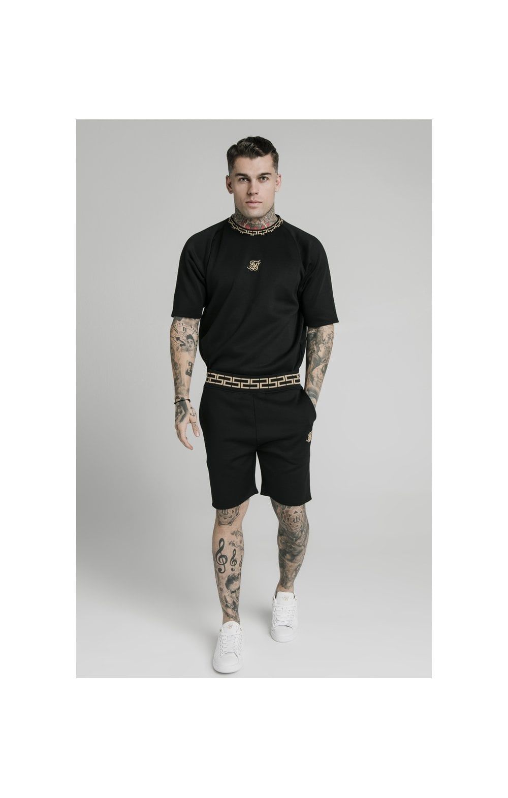 SikSilk Chain Rib Relaxed Shorts - Black sold by Siksilk product image thumbnail 2
