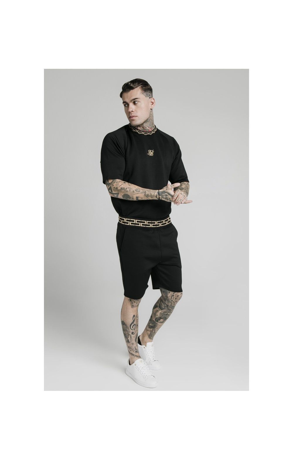 SikSilk Chain Rib Relaxed Shorts - Black sold by Siksilk product image thumbnail 3