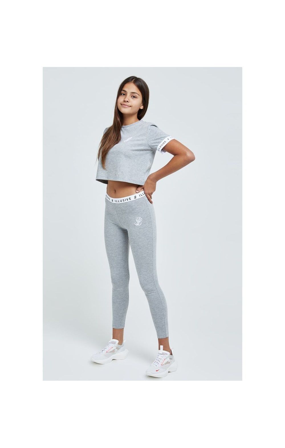 Illusive London Core Crop Tee - Grey Marl sold by Siksilk product image thumbnail 3