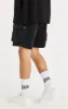 Black Denim Cargo Short sold by Siksilk