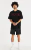 Black Denim Cargo Short sold by Siksilk