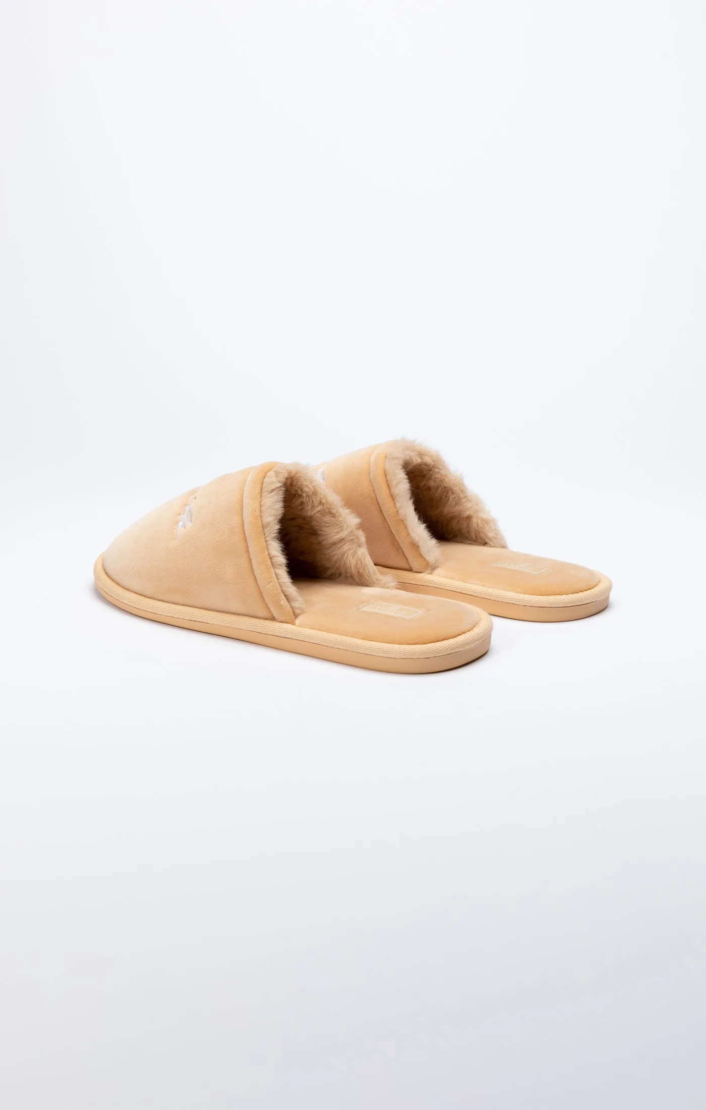 Beige Slipper With Embroidered Logo sold by Siksilk product image thumbnail 3