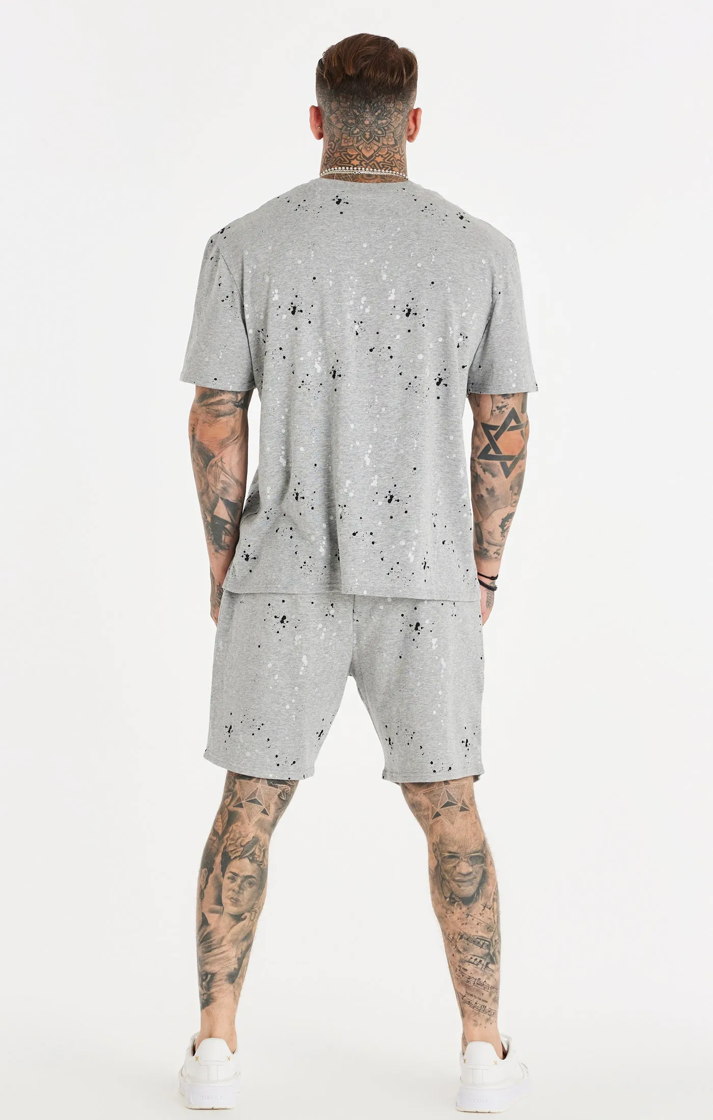 SikSilk Paint Splatter Tee - Grey Marl sold by Siksilk product image thumbnail 5