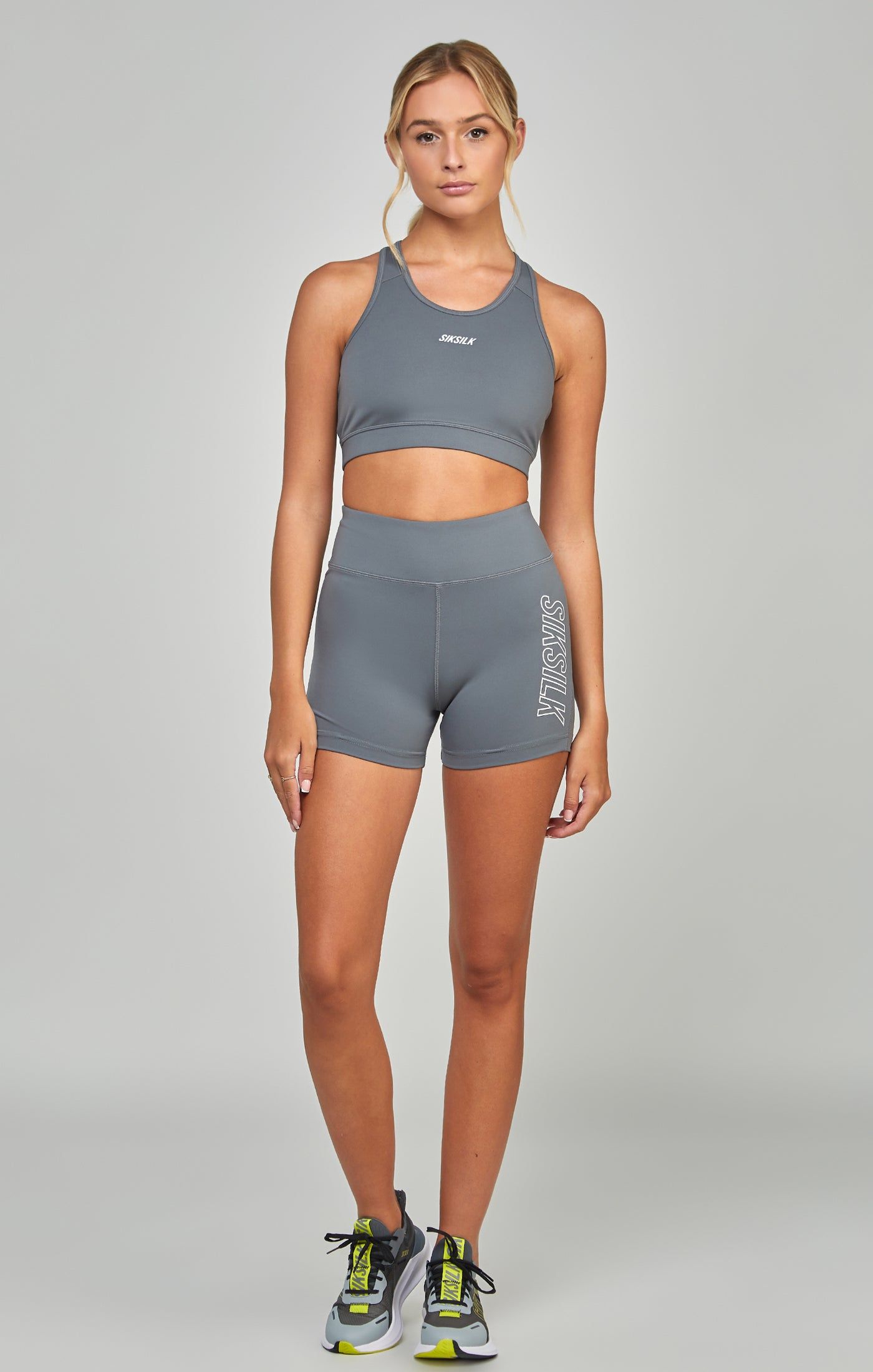 Grey Sports Essential Booty Short sold by Siksilk product image thumbnail 3