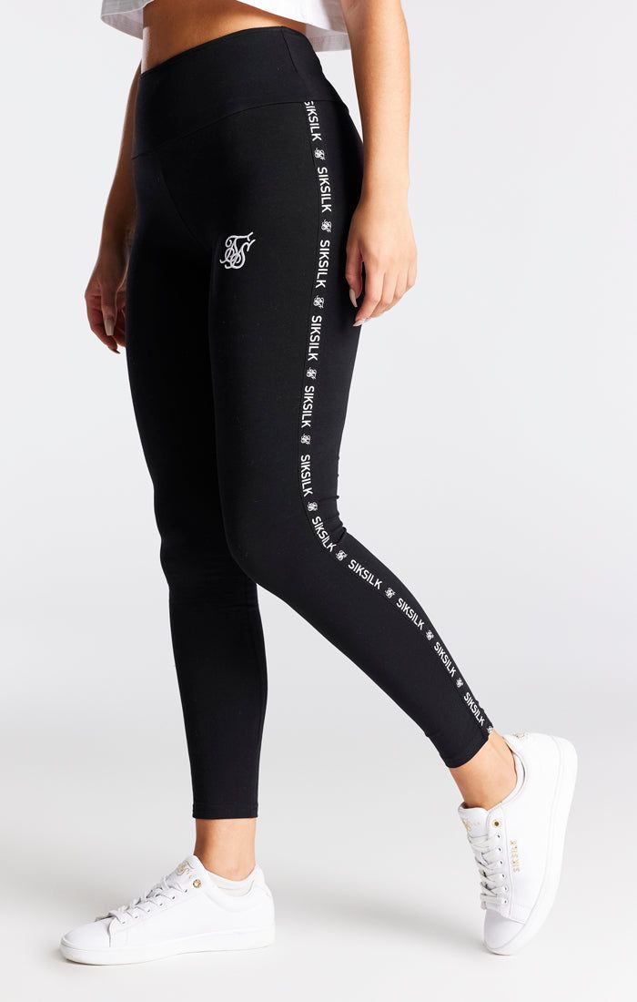 Black High Waist Tape Legging sold by Siksilk product image thumbnail 2