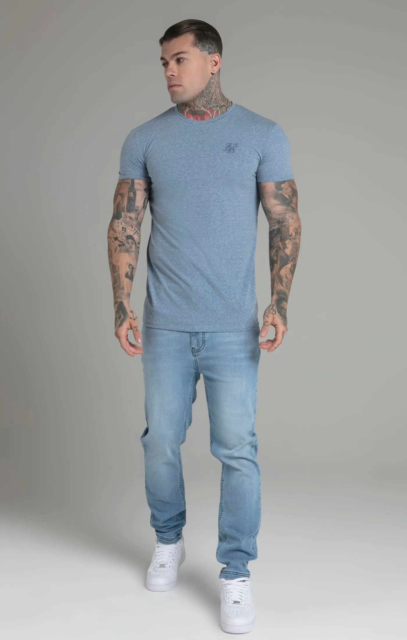 Blue Marl T-Shirt sold by Siksilk product image thumbnail 2