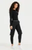 Black Cargo Track Pant sold by Siksilk