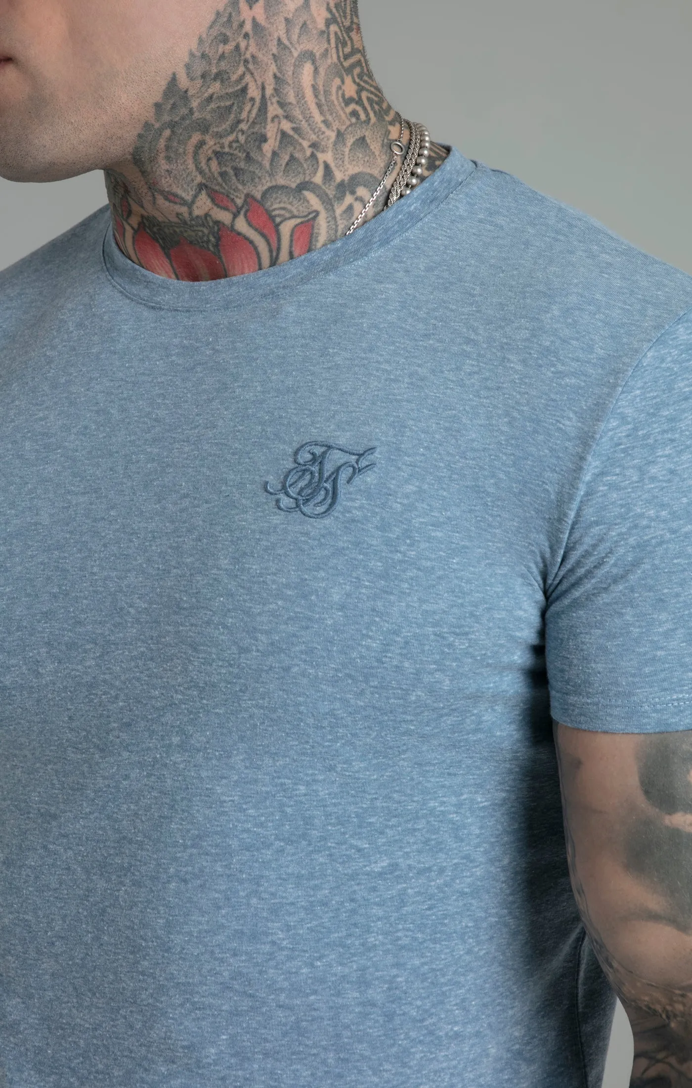 Blue Marl T-Shirt sold by Siksilk product image thumbnail 3