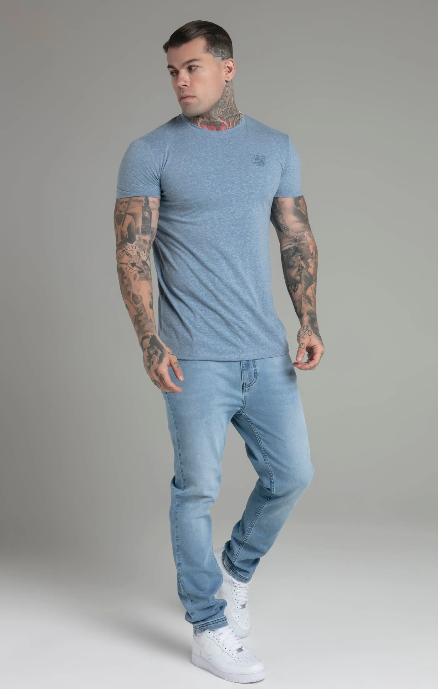 Blue Marl T-Shirt sold by Siksilk product image thumbnail 4