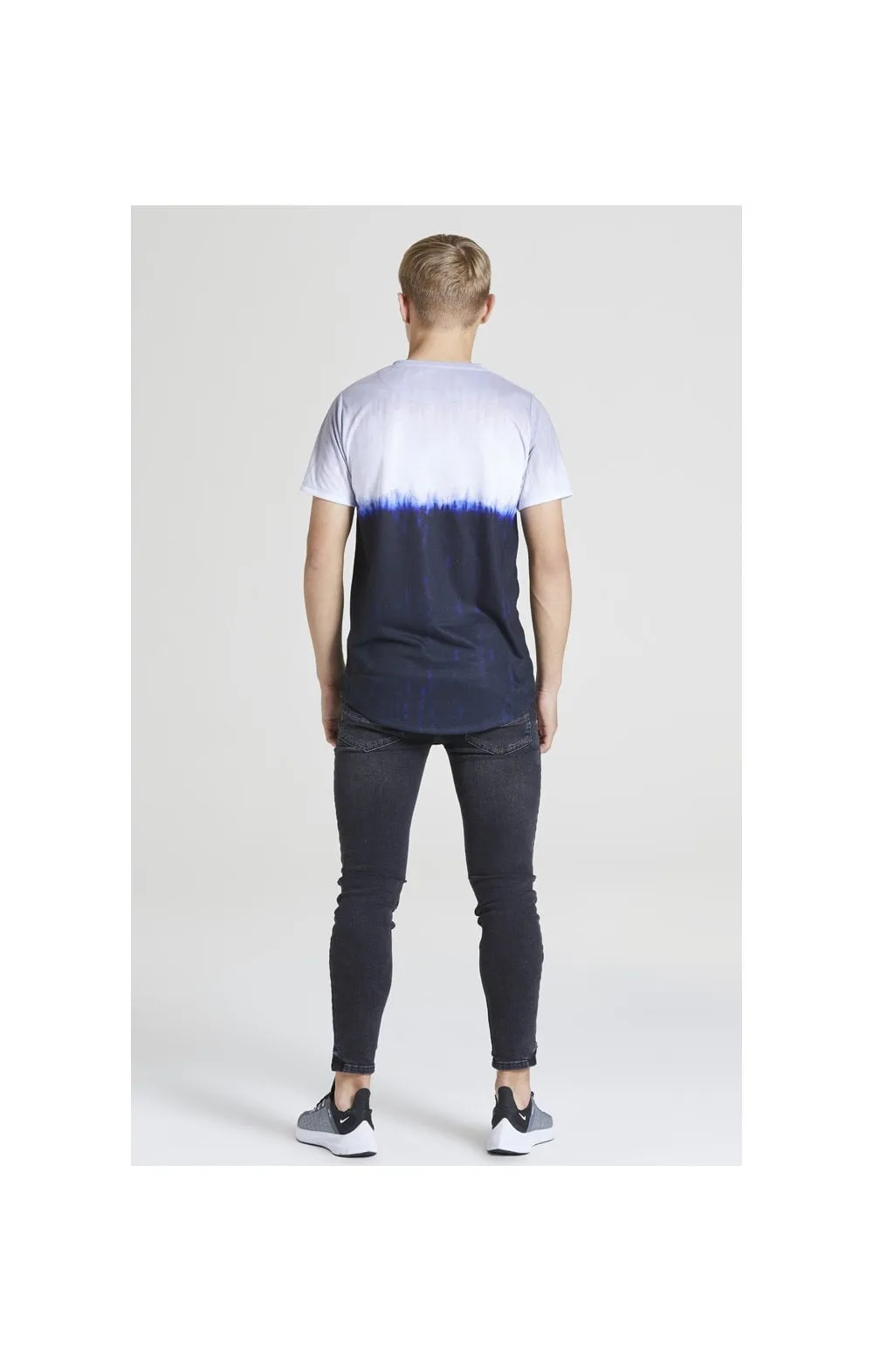 Illusive London Tie Dye Fade Tee - Grey,Navy & white sold by Siksilk product image thumbnail 5
