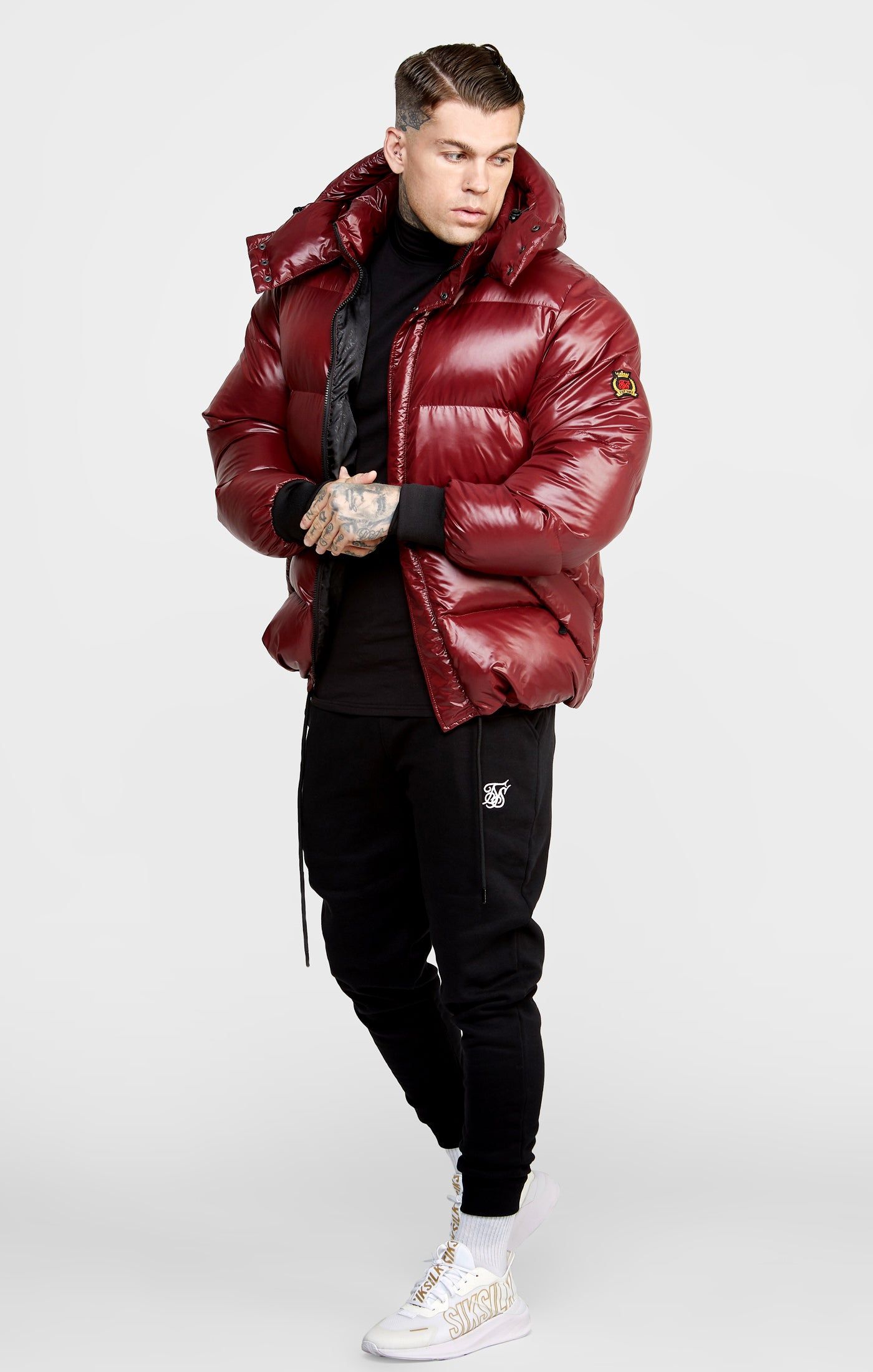 Burgundy Puffer Jacket sold by Siksilk product image thumbnail 3