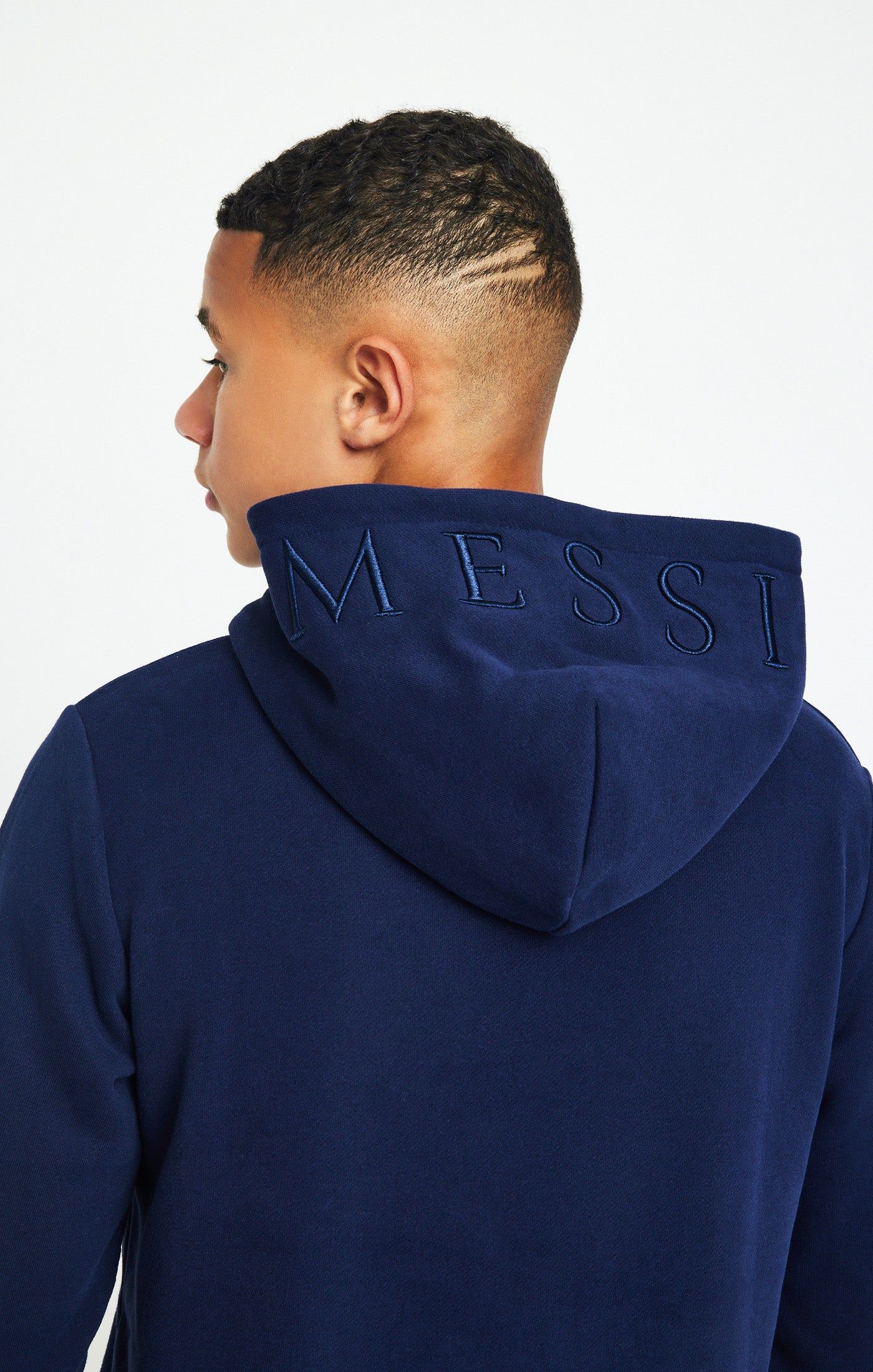 Boys Messi x SikSilk Navy Fleece Overhead Hoodie sold by Siksilk product image thumbnail 2