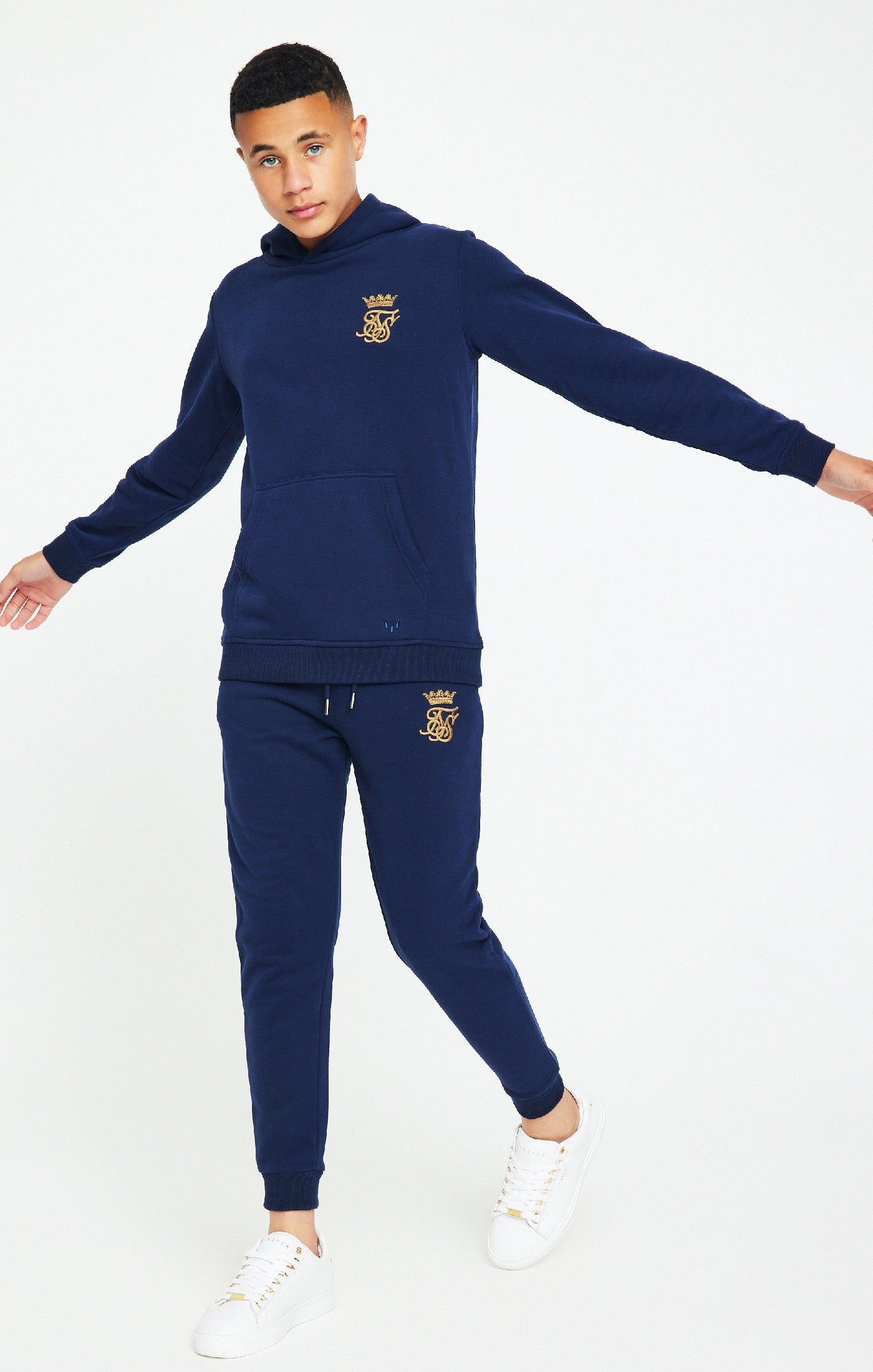 Boys Messi x SikSilk Navy Fleece Overhead Hoodie sold by Siksilk product image thumbnail 3