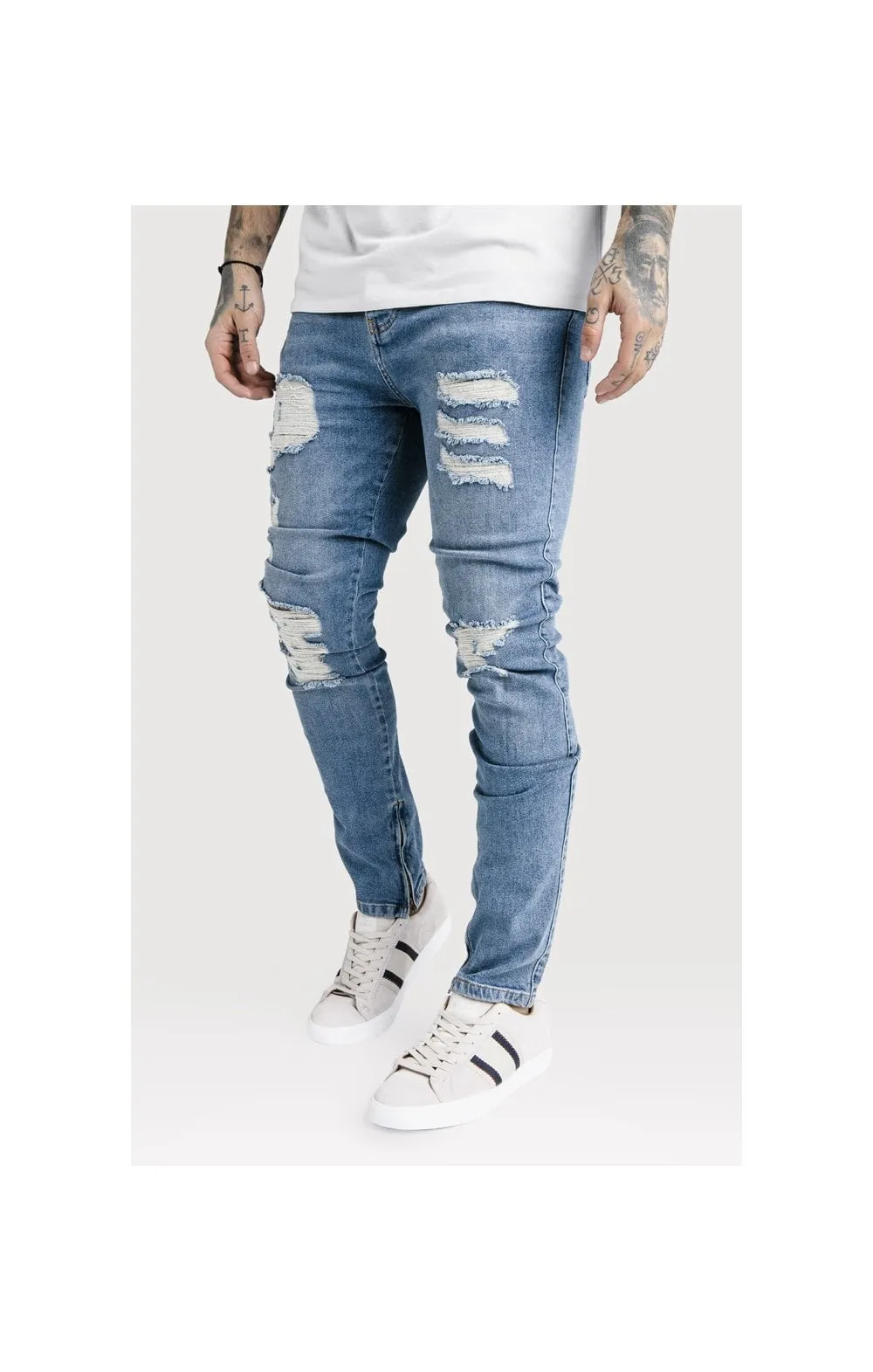 SikSilk Vintage Denim - Blue sold by Siksilk