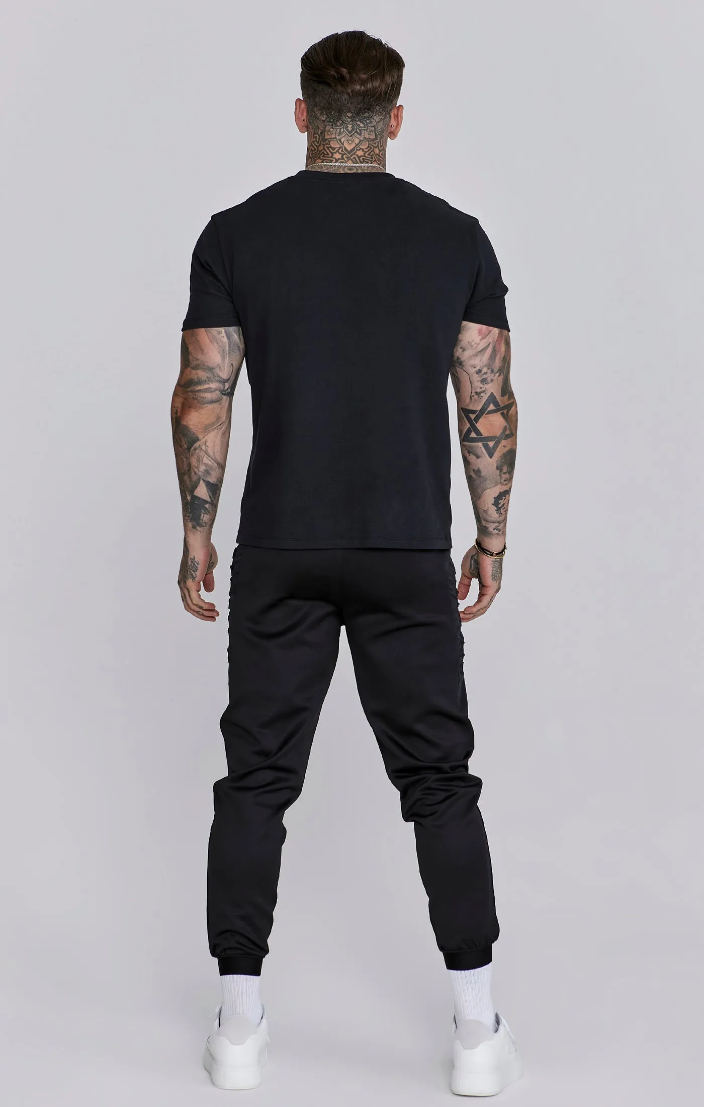 Black Muscle Fit Joggers sold by Siksilk product image thumbnail 5
