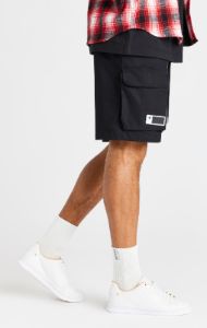 Black Cargo Short sold by Siksilk
