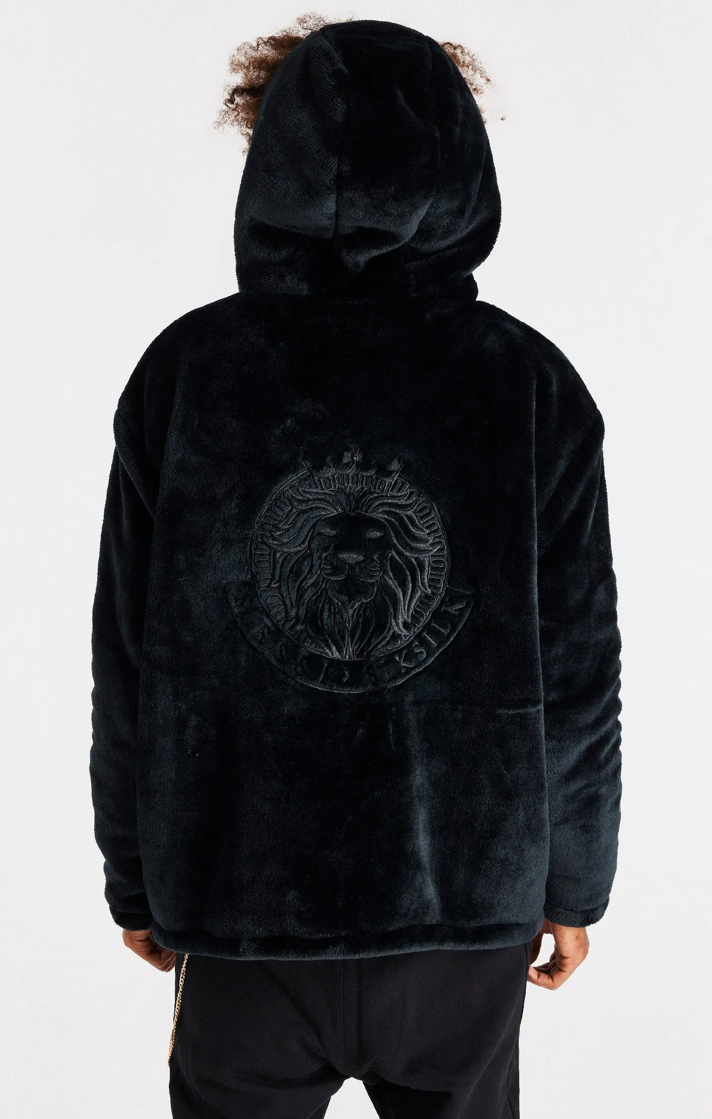 Messi x SikSilk Black Faux Fur Jacket sold by Siksilk product image thumbnail 5