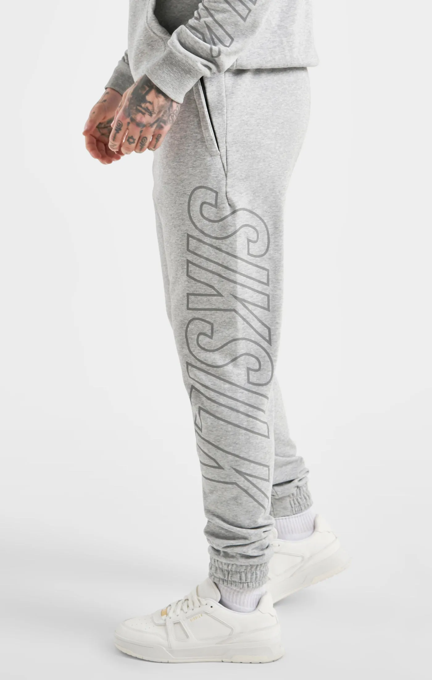 Grey Marl Track Pant sold by Siksilk