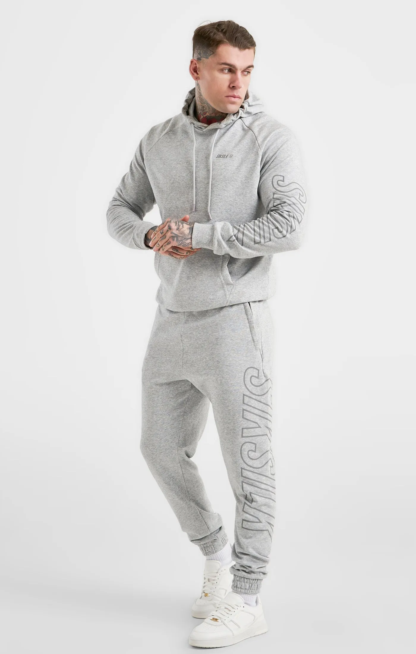 Grey Marl Track Pant sold by Siksilk product image thumbnail 2