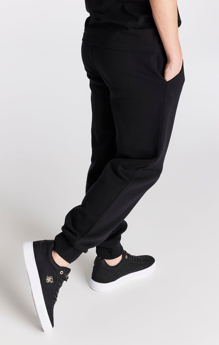 Boys Black Essentials Cuffed Jogger sold by Siksilk product image thumbnail 4